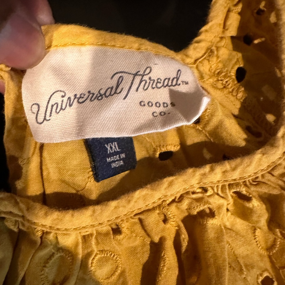 Universal Thread Mustard Eyelet Blouse